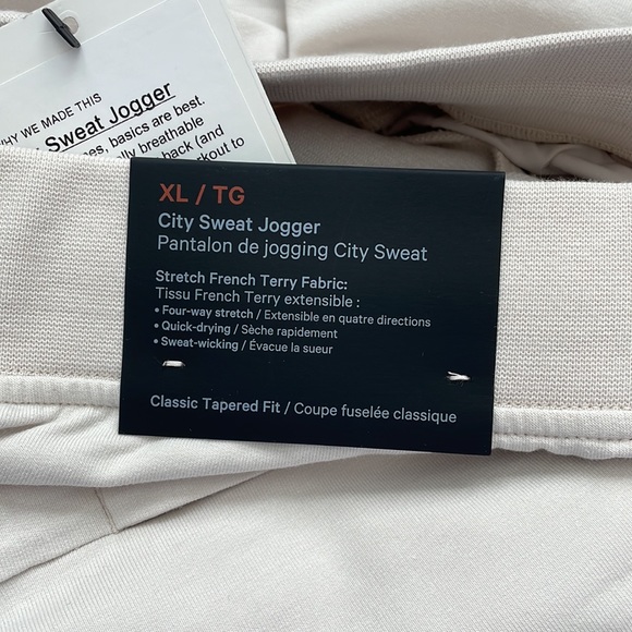 NWT Lululemon City Sweat Jogger White Opal Size XL - Picture 7 of 12